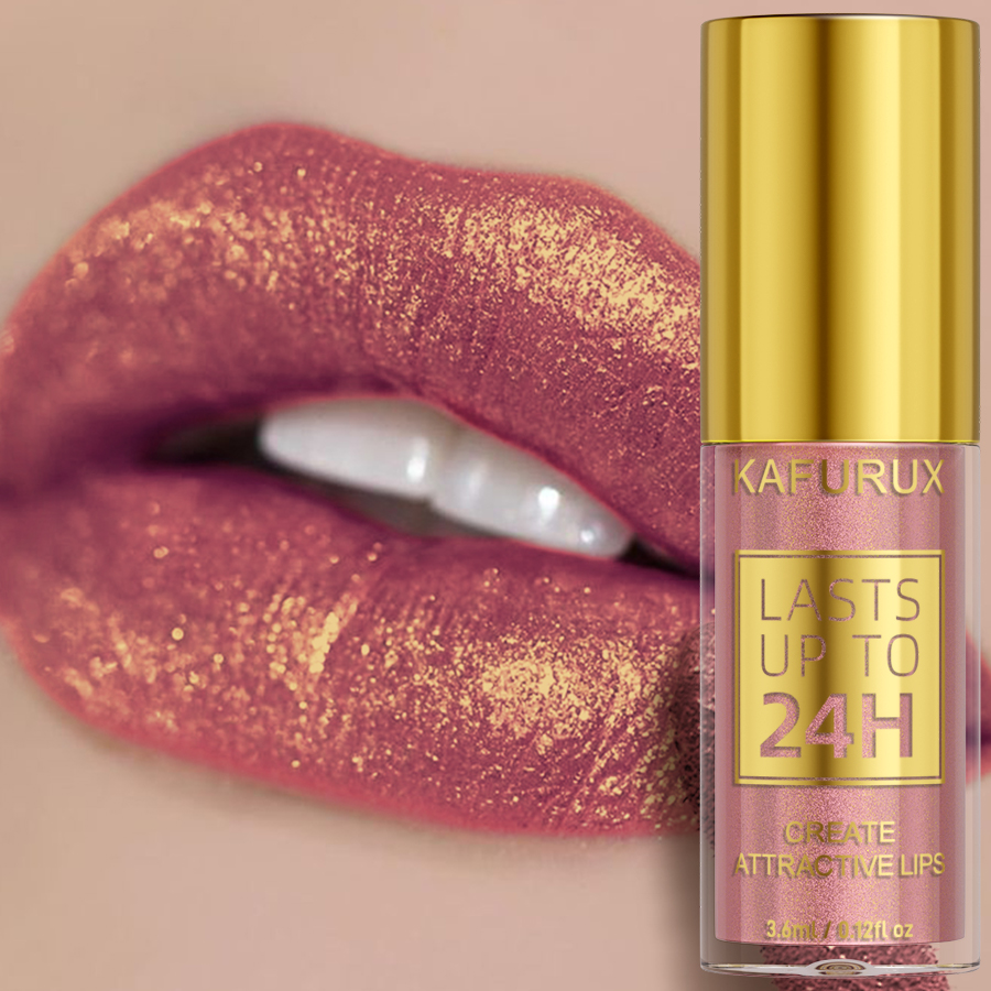Lip Tint Korean - 1PC Glitter Metallic 14 Colors Lip