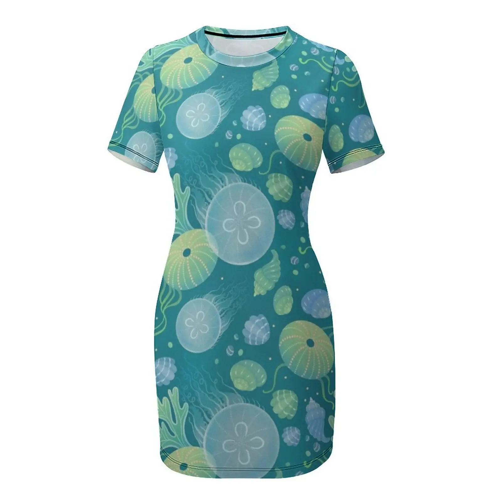 Ocean life Short-Sleeved Dress - Korean Lifestyle Trends recension och pris