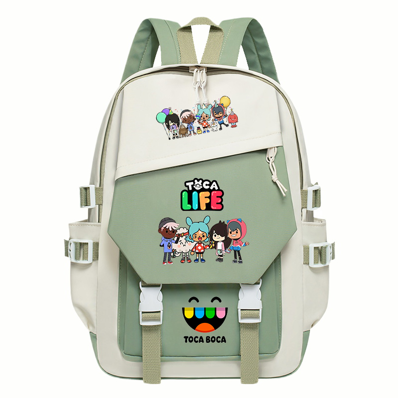 Toca Life World Print Backpack - Korean Girls Lifestyle recension och pris