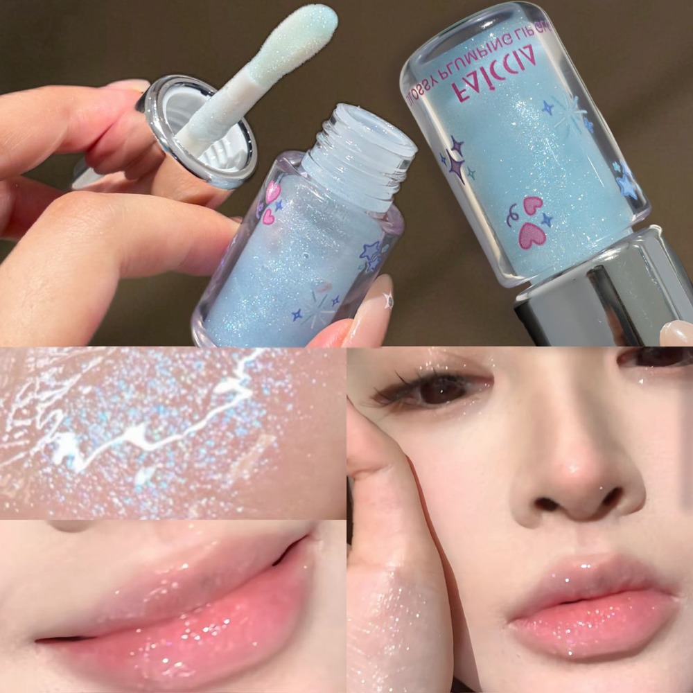 Baby Blue Sparkling Lip Gloss  - Lip Tint Korean recension och pris