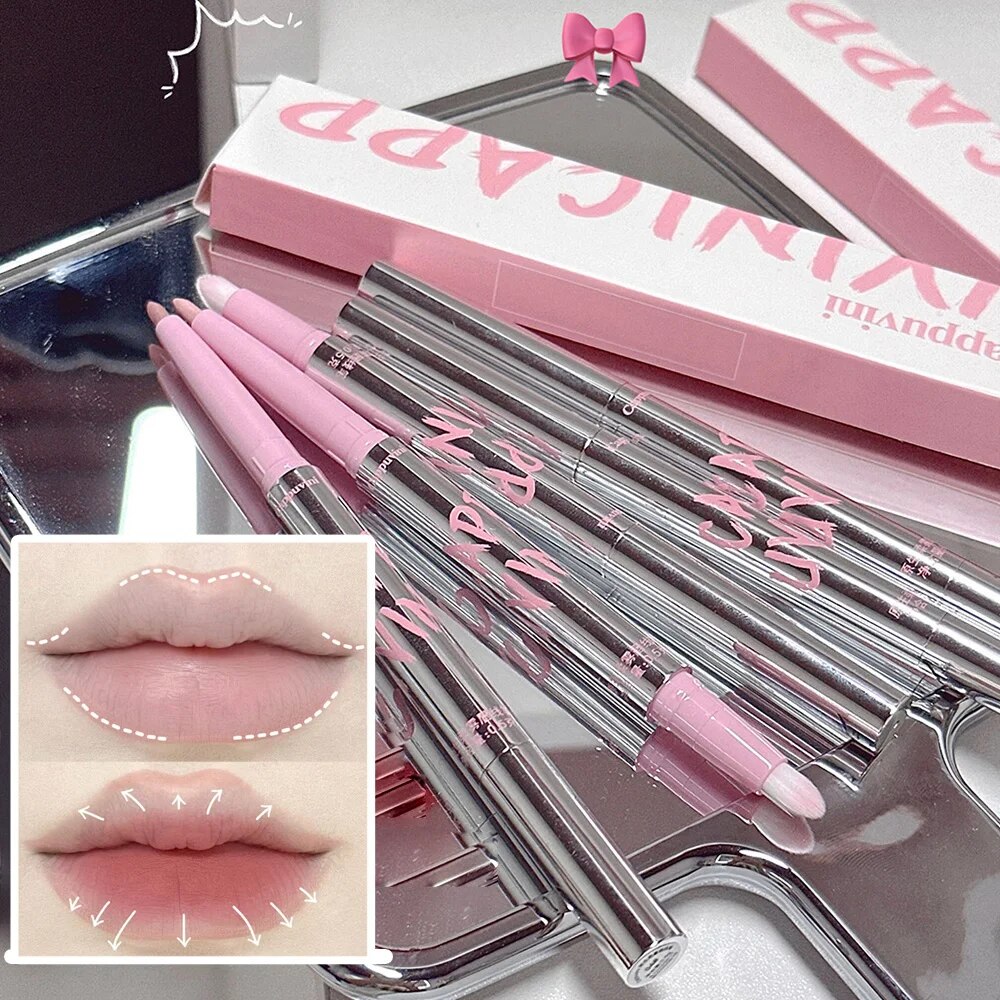 Nude Lip Liner with Lip Brush  - Lip Tint Korean recension och pris