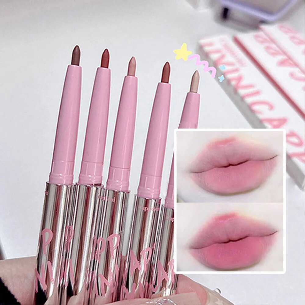 Nude Lip Liner with Lip Brush  - Lip Tint Korean recension och pris