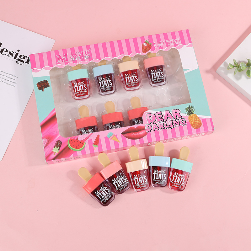 12Pcs Korea Fruit Lip Tint Ice - Lip Tint Korean recension och pris