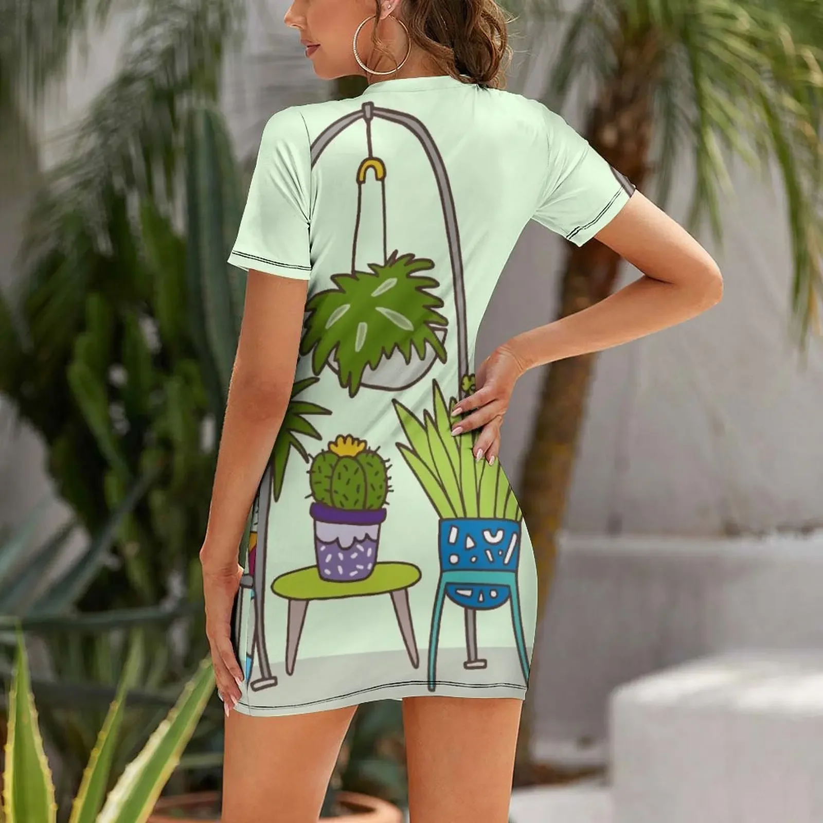 Plant life Short-Sleeved Dress - Korean Girls Lifestyle recension och pris