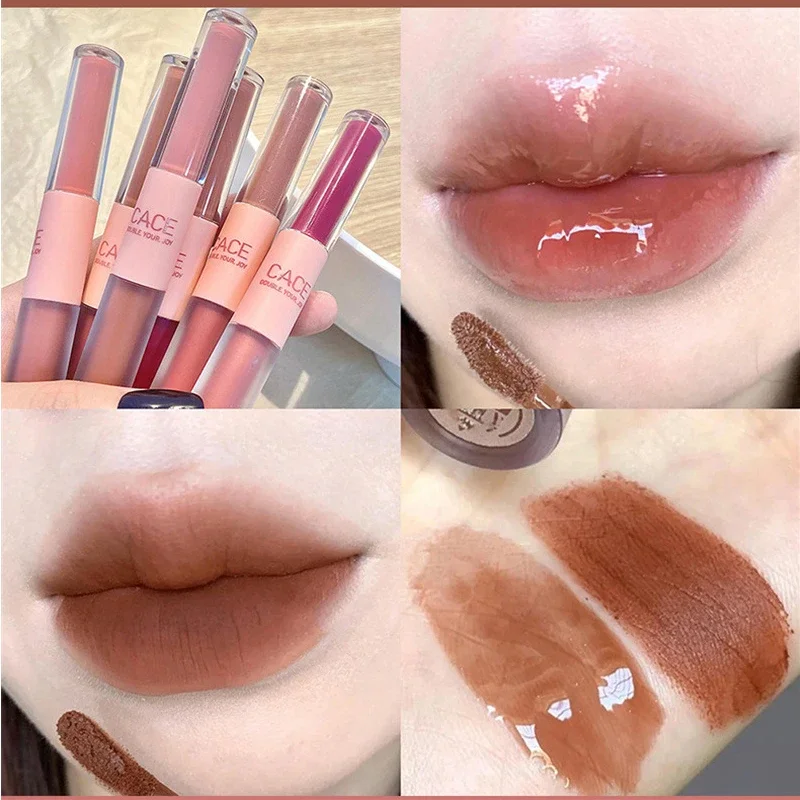 Double Head Lip Gloss Matte Ve - Lip Tint Korean recension och pris