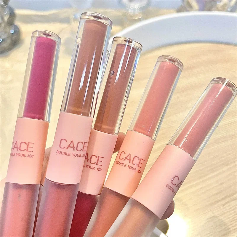 Double Head Lip Gloss Matte Ve - Lip Tint Korean recension och pris